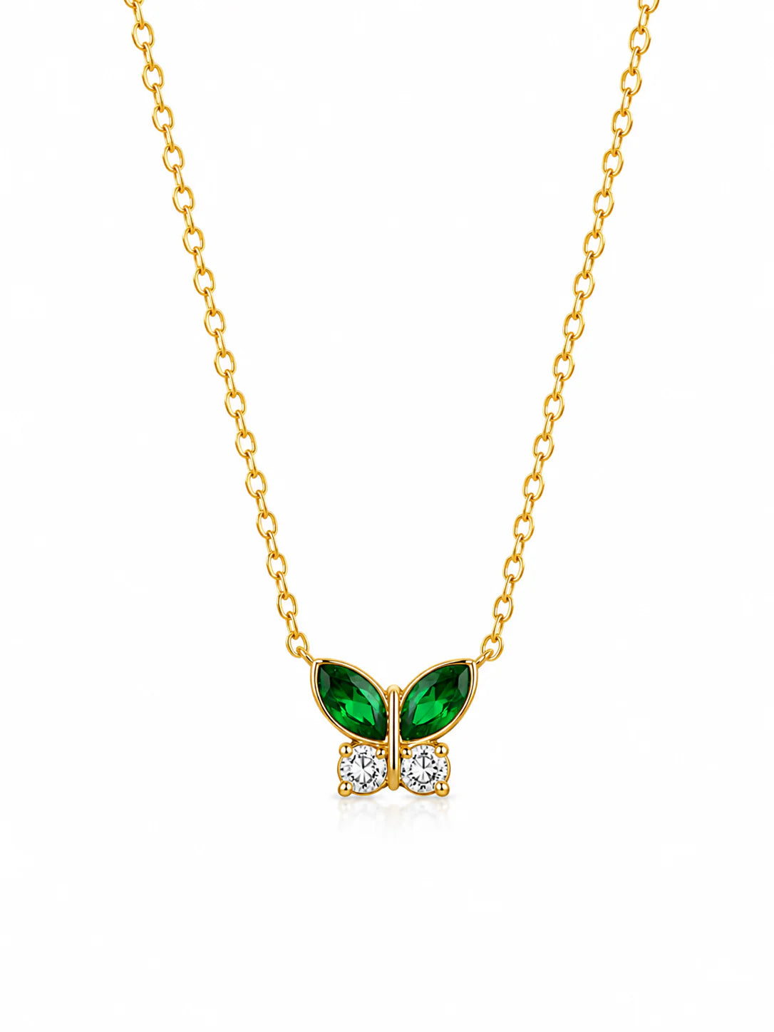 Emerald Flutter Necklace