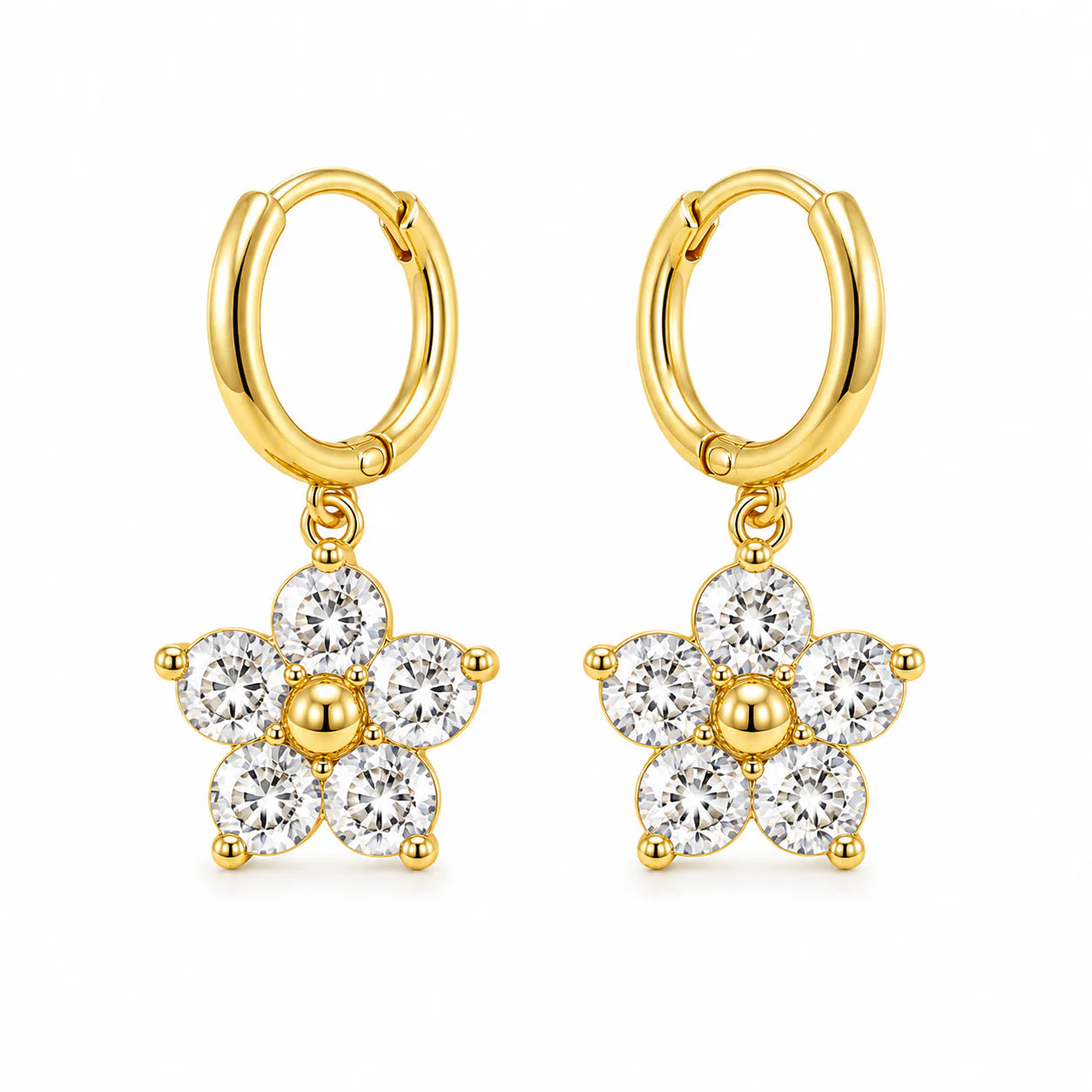 Daisy Gleam Hoop Earrings