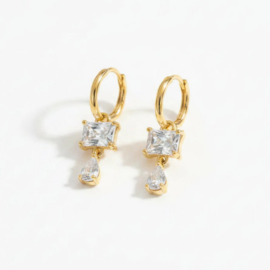 Lunelle Drop Hoop Earrings