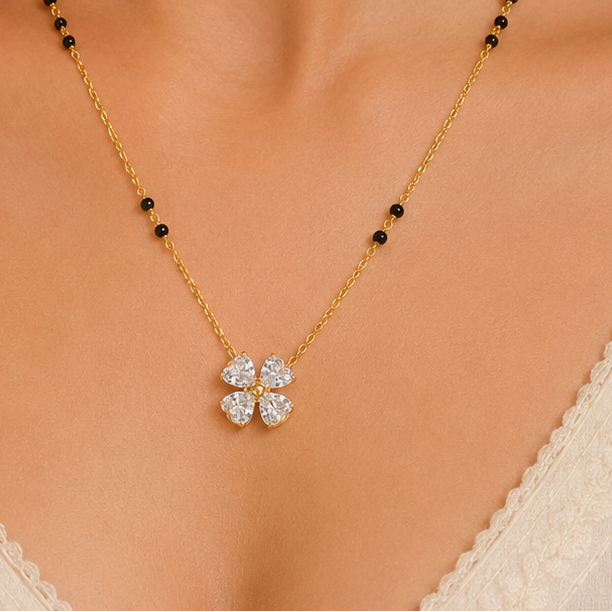 Astera Clover Mangalsutra Necklace