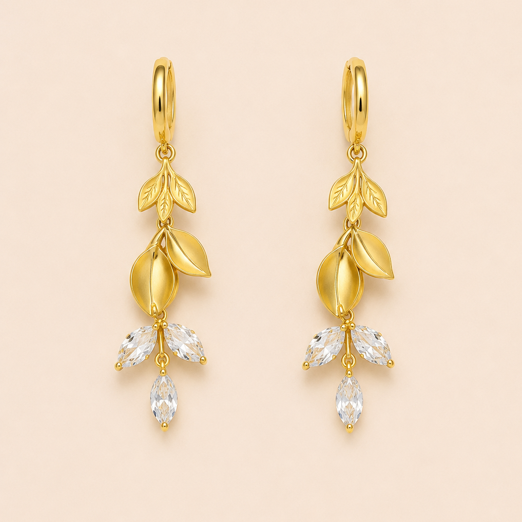 Aurielle Leaf Drop Earrings