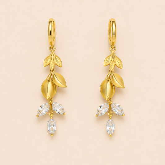 Aurielle Leaf Drop Earrings