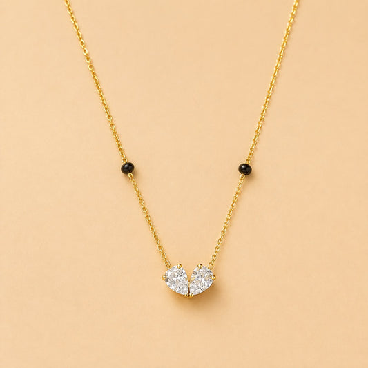 Twin Heart Mangalsutra Necklace