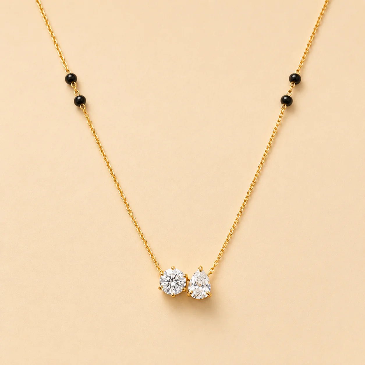 Aadhya Dual Stone Mangalsutra - Zenee-Necklaces