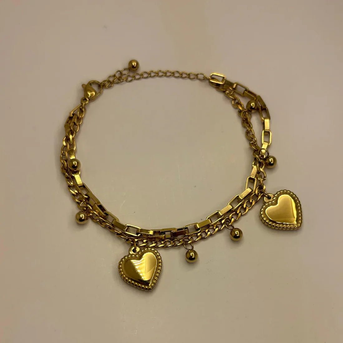 Amour Charm Layered Bracelet - Zenee-Bracelets