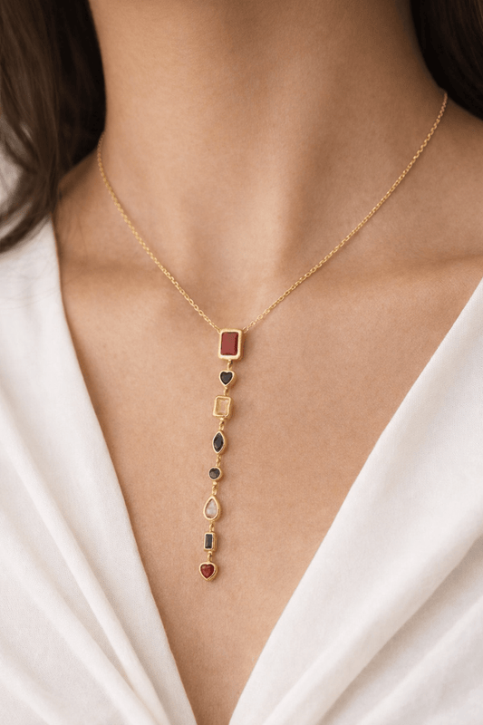 Aurelia Prism Drop Necklace - Zenee - Necklaces