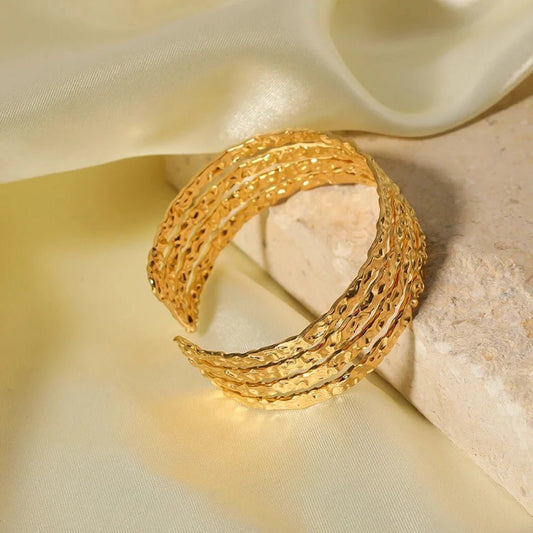 Auric Texture Cuff - Zenee - Bracelets