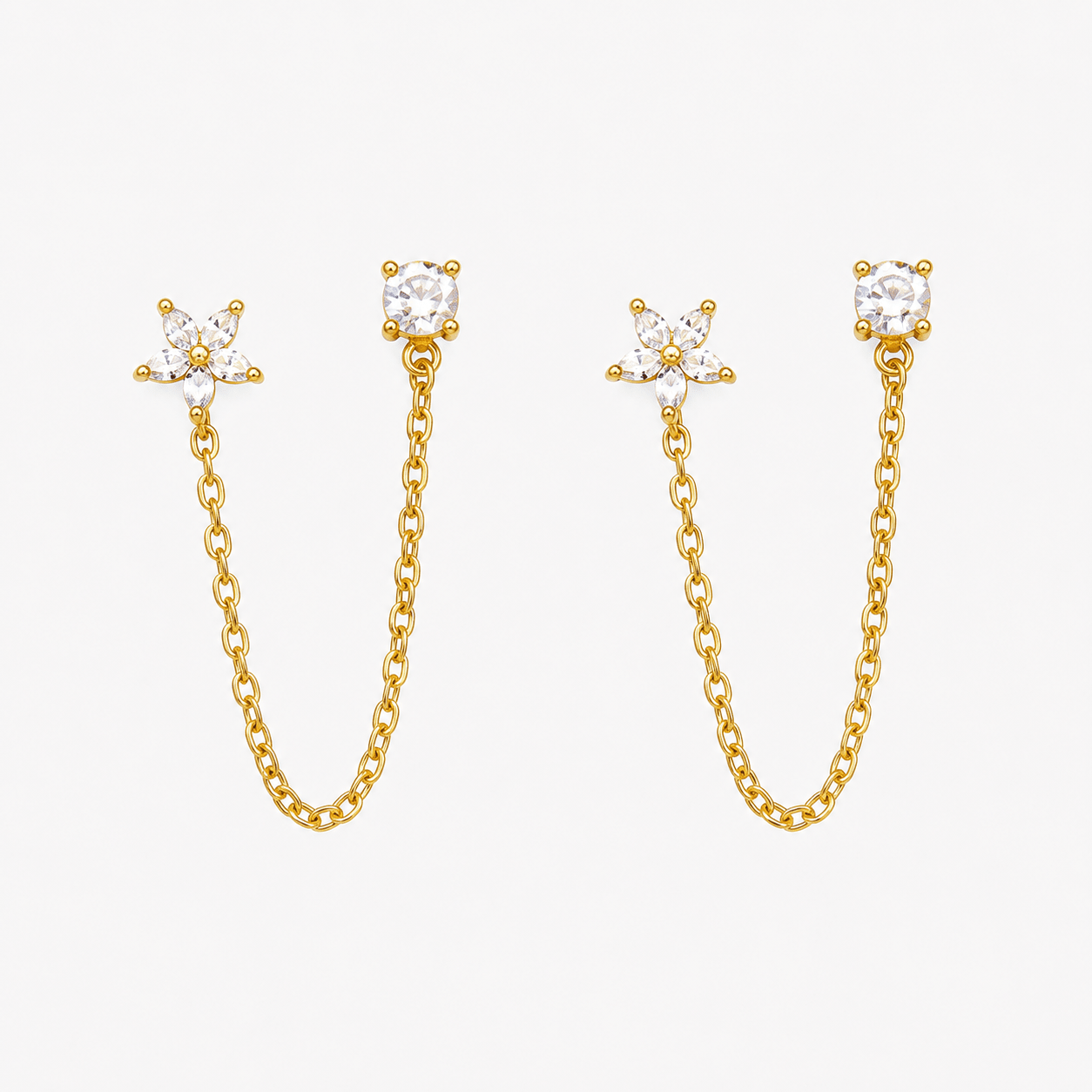 Celeste Chain Earrings - Zenee - Earrings