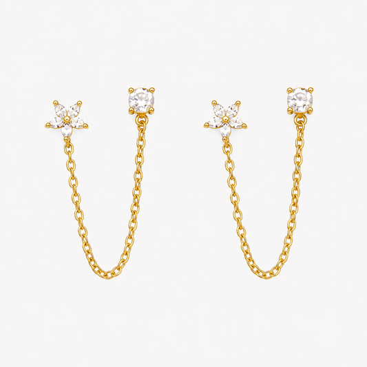 Celeste Chain Earrings - Zenee - Earrings