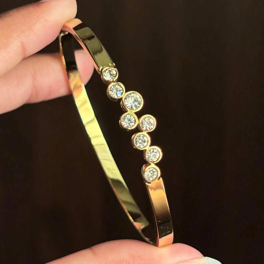 Celestia Crystal Bangle - Zenee - Bracelets