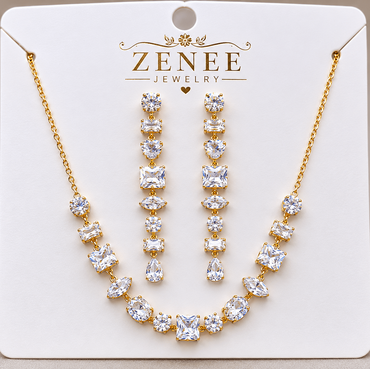 Celestia Crystal Jewelry Set - Zenee - Jewelry Sets