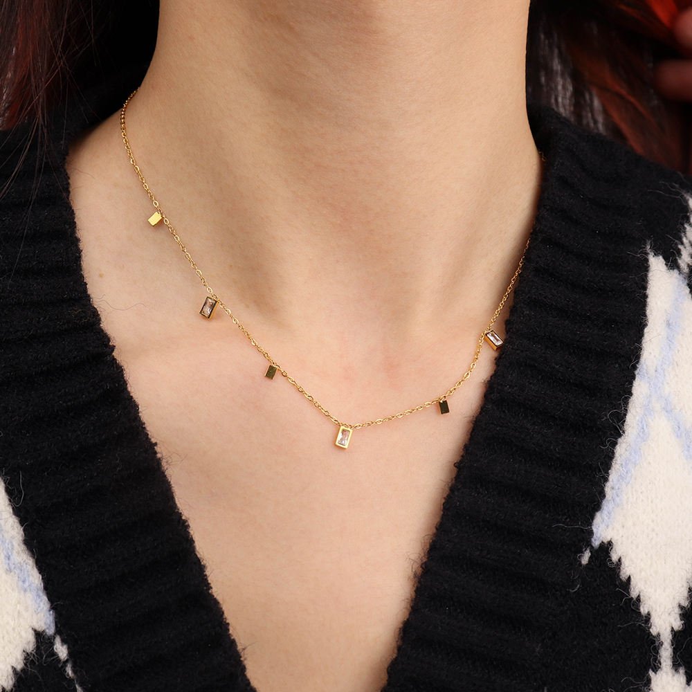 Celestia Crystal Station Necklace - Zenee - Necklaces