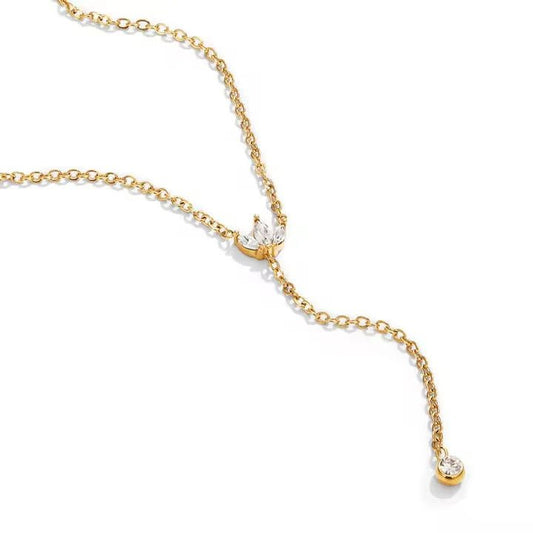 Lunéa Drop Necklace - Zenee - Necklaces
