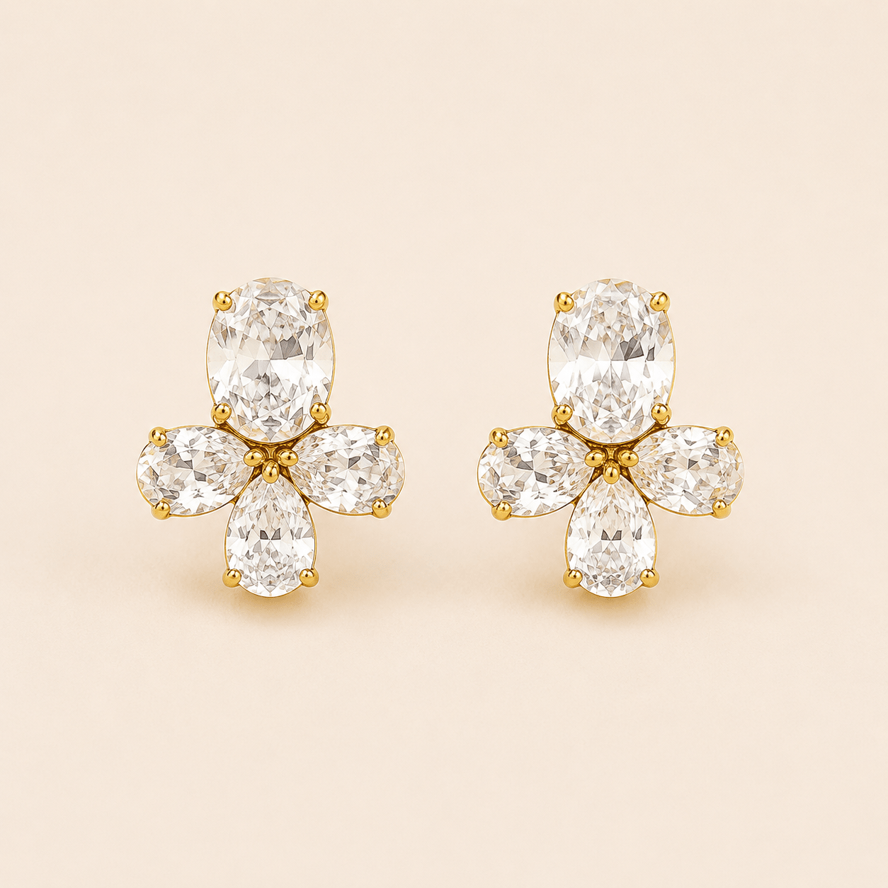 Lunelle Bloom Stud Earrings - Zenee-Earrings