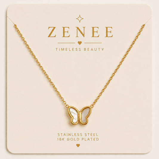 Pearl Flutter Butterfly Necklace - Zenee - Jewelry Sets