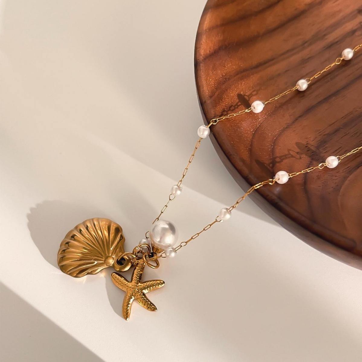Pearl Tide Charm Necklace - Zenee - Necklaces
