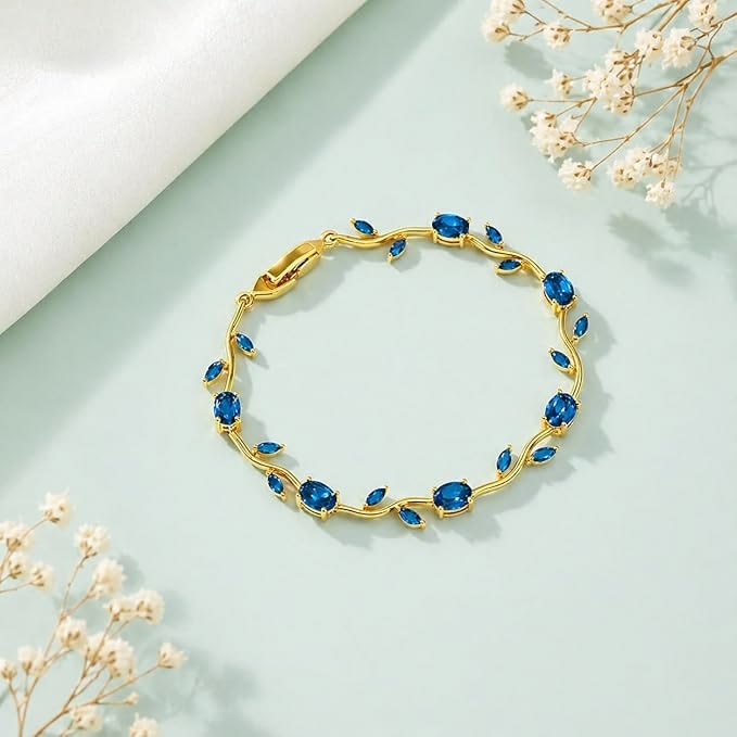 Sapphire Bloom Bracelet - Zenee - Bracelets