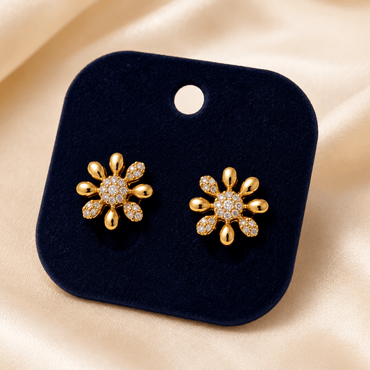 Solara Bloom Stud Earrings - Zenee - Earrings