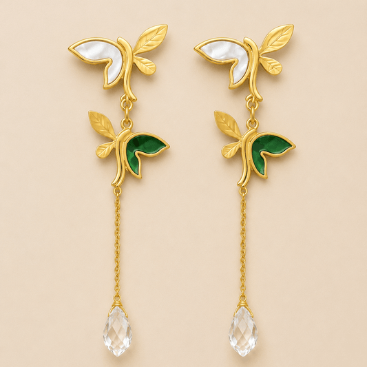 Verdelle Bloom Drop Earrings - Zenee-Earrings