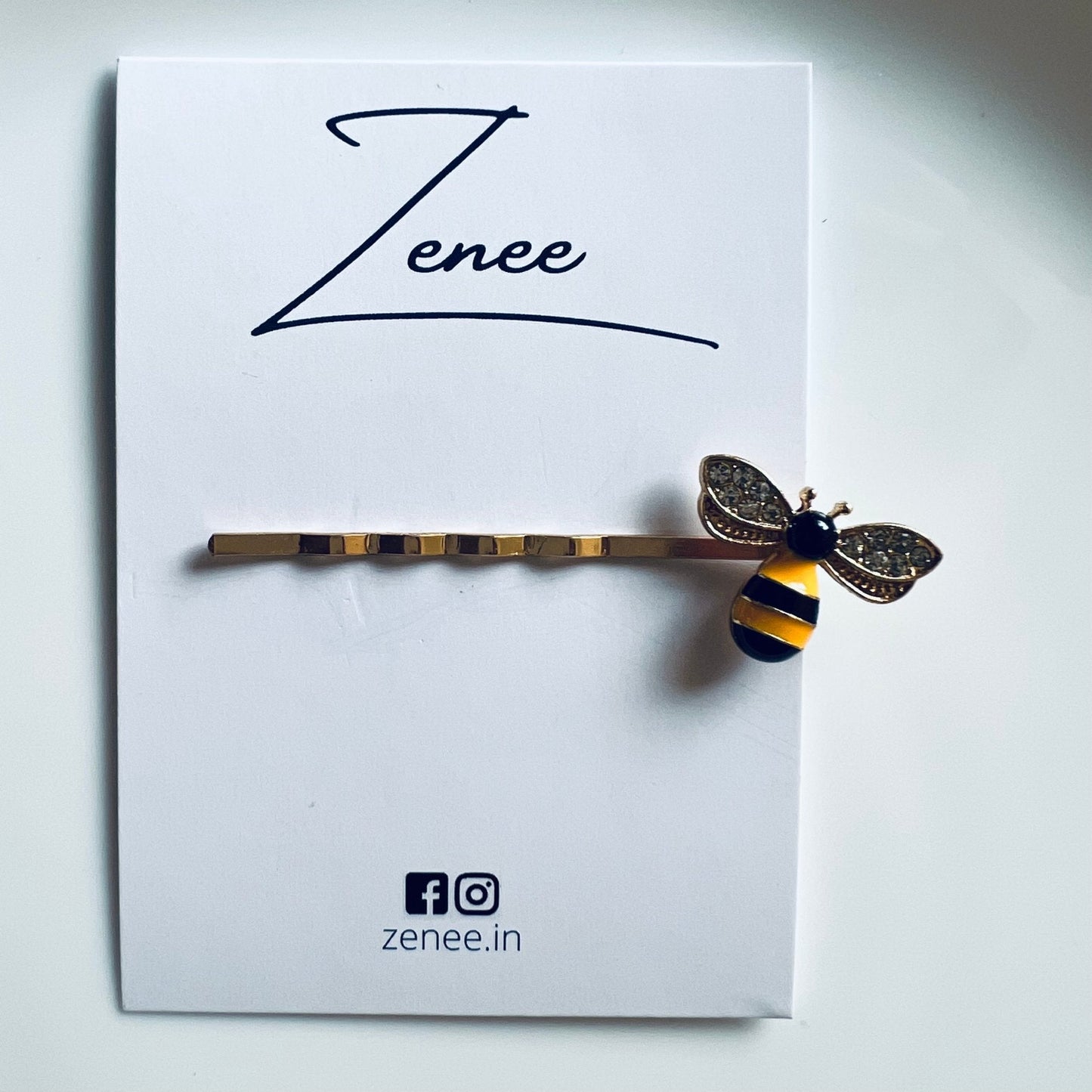 Black And Yellow Honey Bee Hair Clip - Zenee.in-Hair Accessories