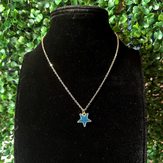 Blue Star Necklace - Zenee.in-Necklaces
