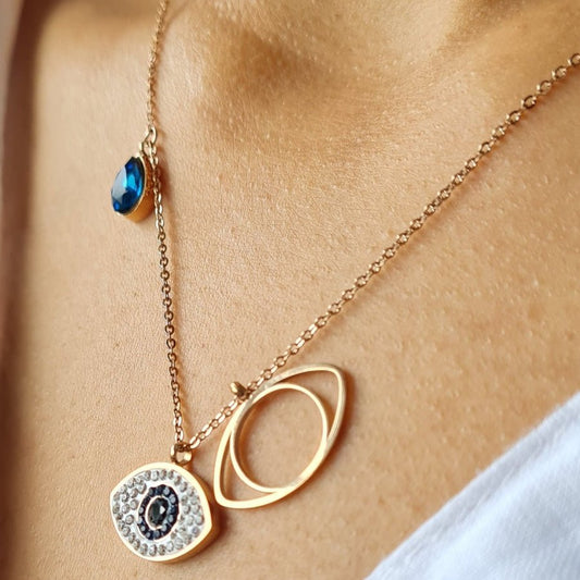 Evil Eye Necklace - Zenee.in-Necklaces