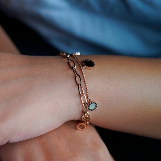 Roman Black And White Bracelet - Zenee-Bracelets