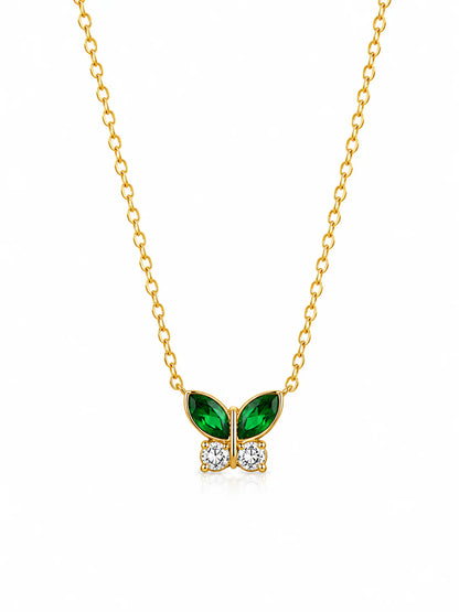 Emerald Flutter Necklace