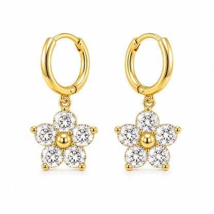 Daisy Gleam Hoop Earrings