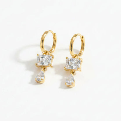 Lunelle Drop Hoop Earrings