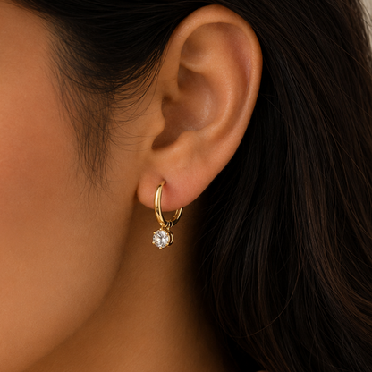 Celestia Charm Hoop Earrings