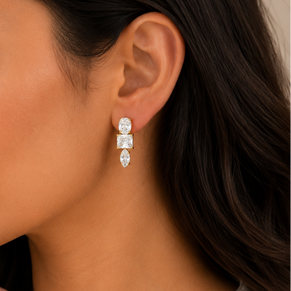Celestia Crystal Drop Earrings