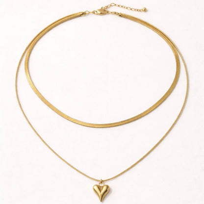 Veloura Layered Heart Necklace