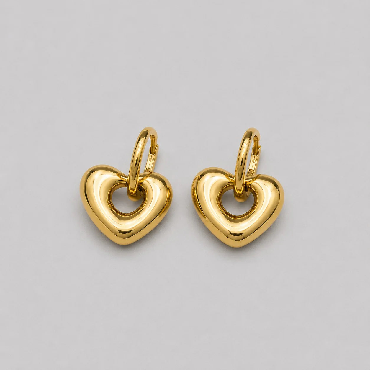 Luna Heart Hoop Earrings
