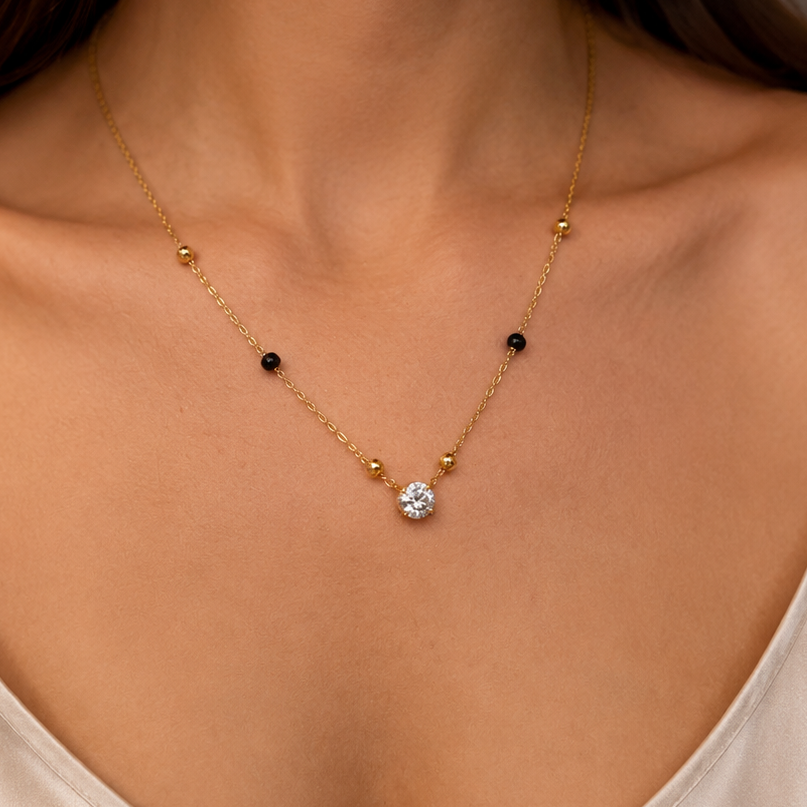 Celeste Solitaire Mangalsutra Necklace