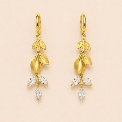Aurielle Leaf Drop Earrings