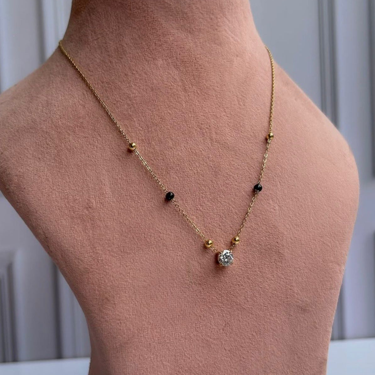 Celeste Solitaire Mangalsutra Necklace