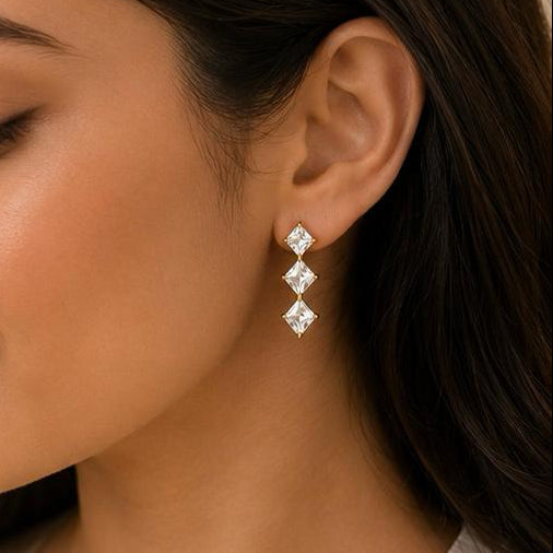 Aurelle Triple Drop Earrings