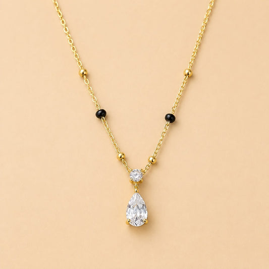 Aarohi Solitaire Mangalsutra Necklace - Zenee-Necklaces