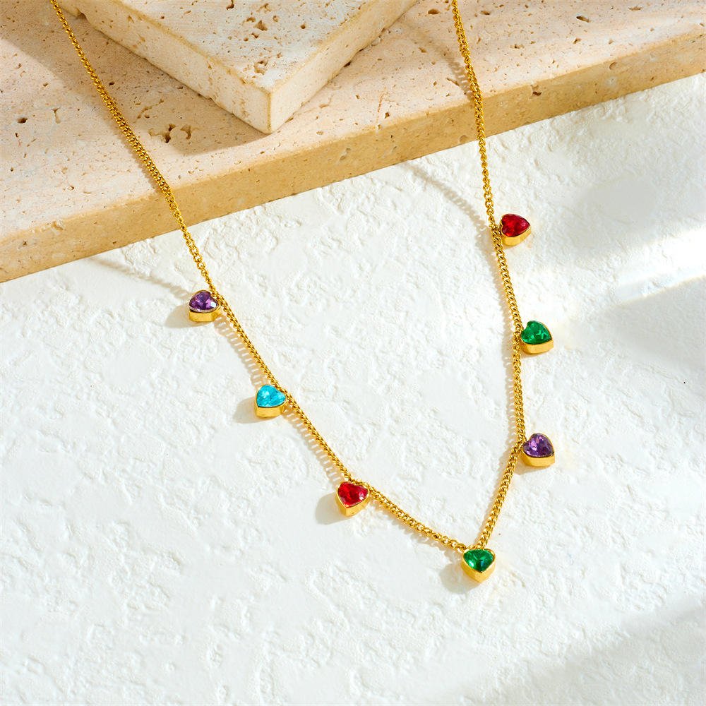 Amora Candy Heart Necklace - Zenee - Necklaces