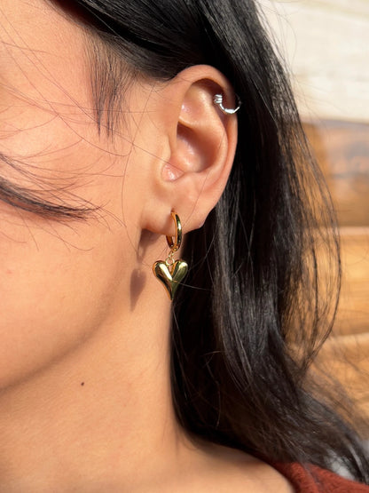 Amora Heart Hoops - Zenee - Earrings