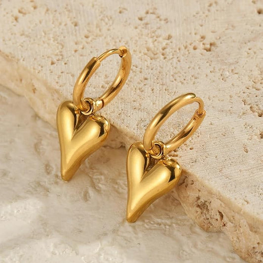 Amora Heart Hoops - Zenee - Earrings