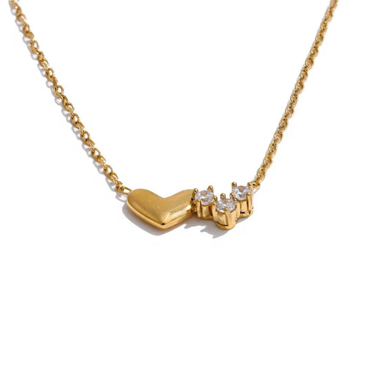 Amora Heart Necklace - Zenee - Necklaces