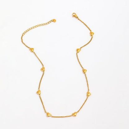 Amora Heart Station Necklace - Zenee - Necklaces