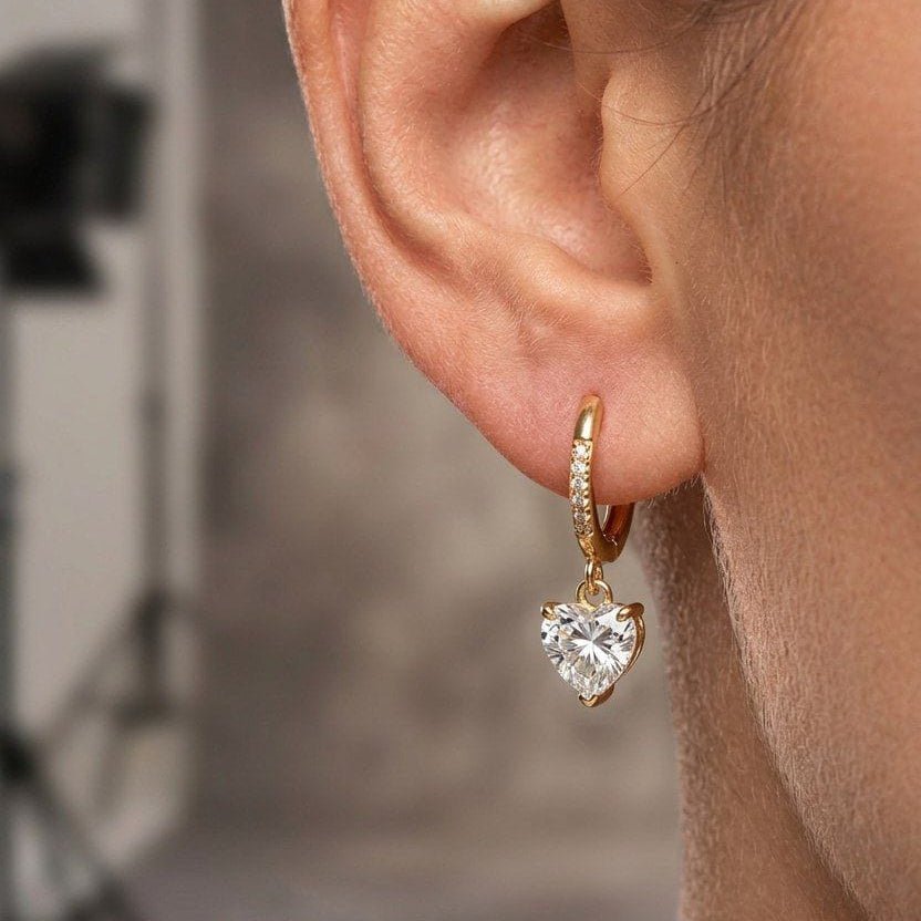 Amora Sparkle Drop Hoops - Zenee - Bracelets