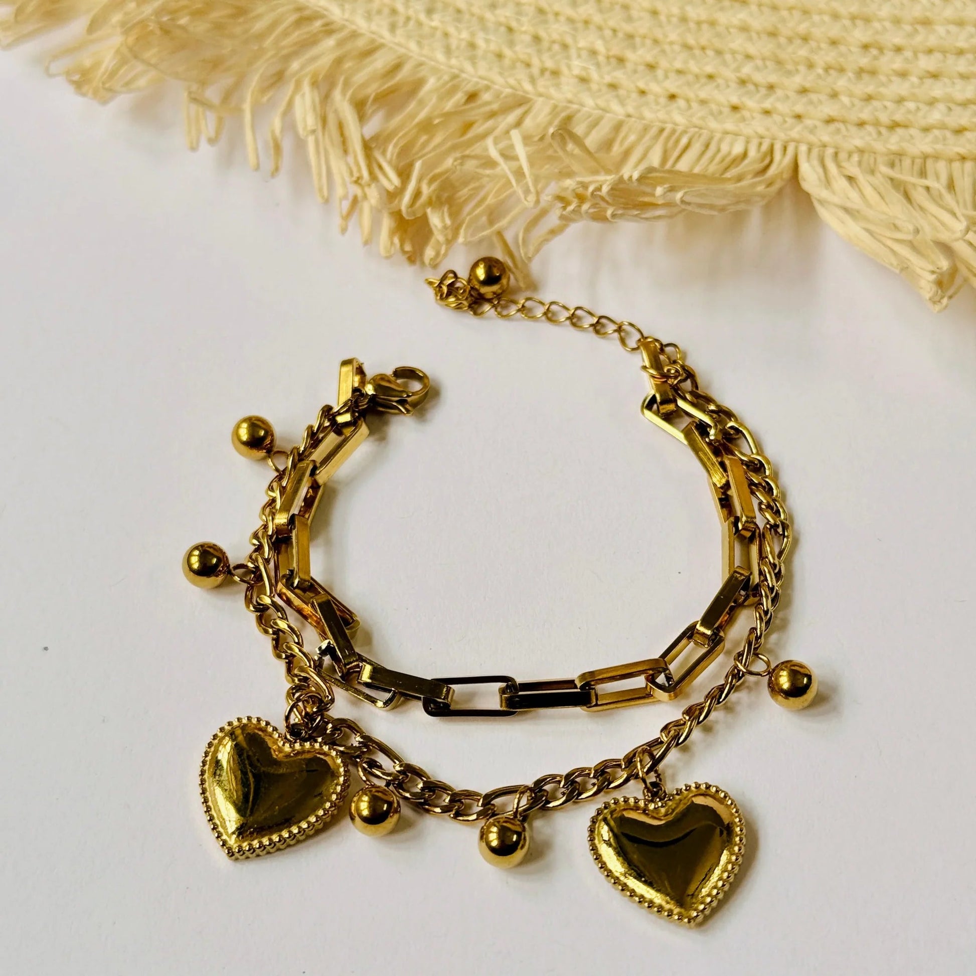Amour Charm Layered Bracelet - Zenee-Bracelets