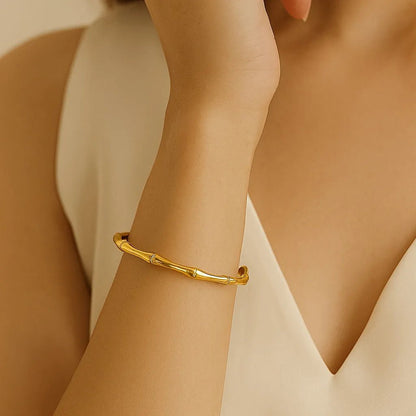 Aurelia Bamboo Cuff Bracelet - Zenee - Bracelets