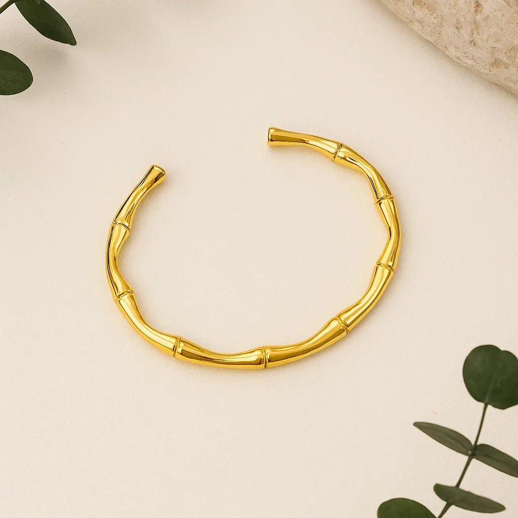 Aurelia Bamboo Cuff Bracelet - Zenee - Bracelets