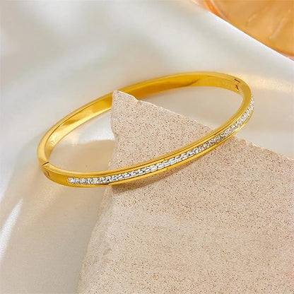 Aurelia Crystal Line Bangle - Zenee - Bracelets