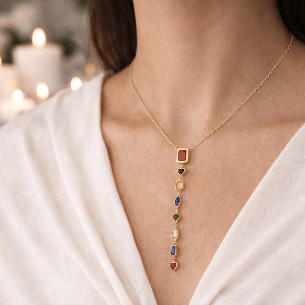 Aurelia Prism Drop Necklace - Zenee - Necklaces